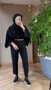 Şal Yaka Detaylı Kuşaklı Bluz | Siyah