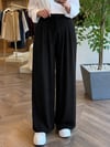 Sandy Bol Paça Pantolon | Siyah