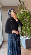 Sandy Toka Detaylı Body | Siyah
