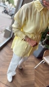 Velmira Nakış Detaylı Tencel Gömlek | Sarı