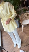 Velmira Nakış Detaylı Tencel Gömlek | Sarı