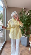 Velmira Nakış Detaylı Tencel Gömlek | Sarı