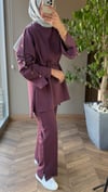 VERA Gold Düğme Detaylı Takım | Bordo