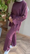 VERA Gold Düğme Detaylı Takım | Bordo