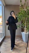 VERA Gold Düğme Detaylı Takım | Siyah