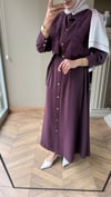 VİLORA Çiçek Nakış Detaylı Elbise | Bordo