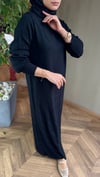 Viona Fitilli Triko Elbise | Siyah