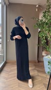 Viona Fitilli Triko Elbise | Siyah