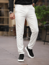 A Kalite Slim Fit Likralı Ekru Kumaş Pantolon