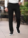 A Kalite Slim Fit Likralı Siyah Kumaş Pantolon