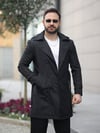 Apoletli Deri İtalyan Kesim Trençkot