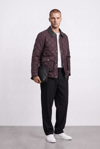 Baklava Kapitone Barbour Model Bordo Ceket