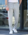 Basic Likralı Açık Gri Jogger Pantolon