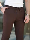 Basic Likralı Kahve Jogger Pantolon