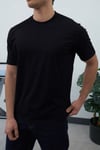 Basic Siayh Pamuklu T-Shirt 