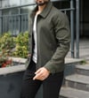 Çift Fermuarlı Haki Basic Kumaş Ceket - İkonik Tasarım
