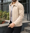 Çift Fermuarlı Krem Basic Kumaş Ceket - İkonik Tasarım