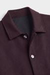Düğmeli Cepsiz Gabardin Gömlek Ceket - Bordo
