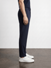 Gizli Düğme Detaylı Şık Slim Fit Lacivert Kumaş Pantolon