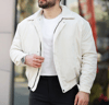 Old Money Oversize Ekru Kadife Ceket/Mont
