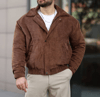 Old Money Oversize Kahve Kadife Ceket/Mont