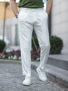 Old Money Pileli Likralı Ekru Kumaş Pantolon