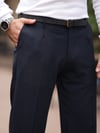 Premium Lacivert Baggy Kumaş Pantolon