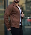 Relax Fit Kahve Keten Ceket