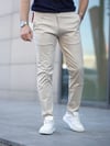Slim Fit Chino Keten Krem Pantolon
