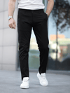 Slim Fit Chino Keten Siyah Pantolon
