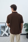 Ultra Hafif Polo Yakalı Kahve  T-Shirt -Fresh Tiril Tiril