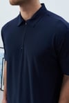 Ultra Hafif Polo Yakalı Lavivert T-Shirt -Fresh Tiril Tiril
