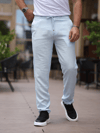 Yazlık İnce Keten Jogger Bebe Mavisi Pantolon