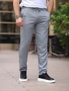 Yazlık İnce Keten Jogger Gri Pantolon