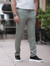 Yazlık İnce Keten Jogger Haki Pantolon