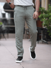 Yazlık İnce Keten Jogger Haki Pantolon