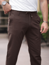 Yazlık İnce Keten Jogger Kahve Pantolon