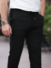 Yazlık İnce Keten Jogger Siyah Pantolon