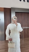 Grid Elbise | Beyaz