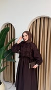 İnci Elbise | Kahve