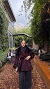 Leopar Desenli Kaban Bordo