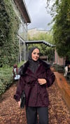 Leopar Desenli Kaban Bordo