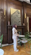 Omuz Kürklü Takım Krem