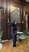 Omuz Kürklü Takım Siyah 