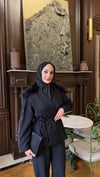 Omuz Kürklü Takım Siyah 