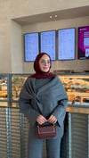 Şal Detaylı Triko Pantolon Takım