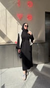 Sopia Belden Kuşaklı Triko Elbise  Siyah