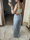 Açık Mavi Bol Paça Jean