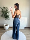 Asimetrik Bel Wide Leg Jean