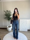 Asimetrik Bel Wide Leg Jean